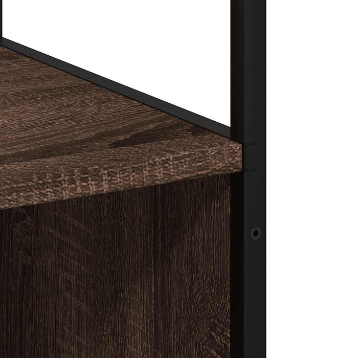 Bathroom Cabinet Brown Oak 35x37.5x166 cm Engineered Wood