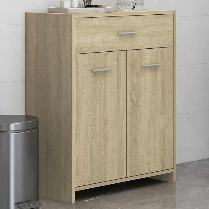 Bathroom Cabinet Sonoma Oak 60x33x80 cm Engineered Wood