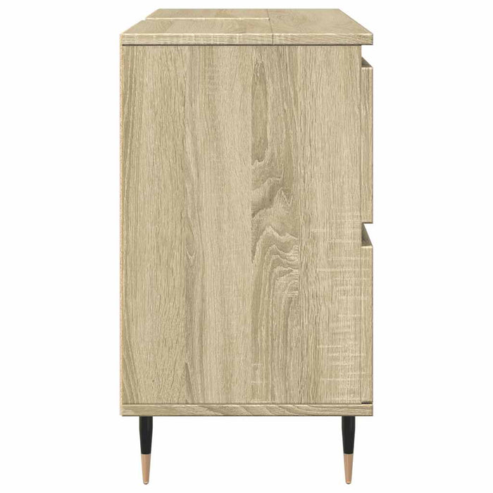 Bathroom Cabinet Sonoma Oak 80x33x60 cm Engineered Wood