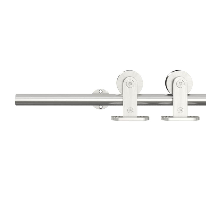 Sliding Door Hardware Kit 200 cm Stainless Steel Silver