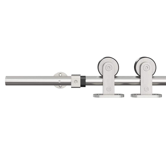 Sliding Door Hardware Kit 200 cm Stainless Steel Silver