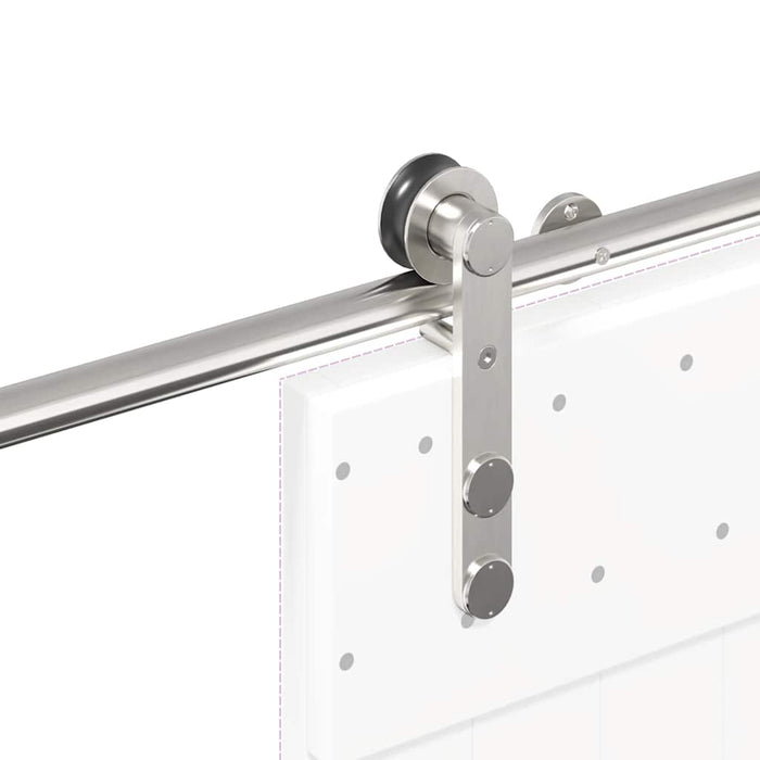 Sliding Door Hardware Kit 183 cm Stainless Steel Silver