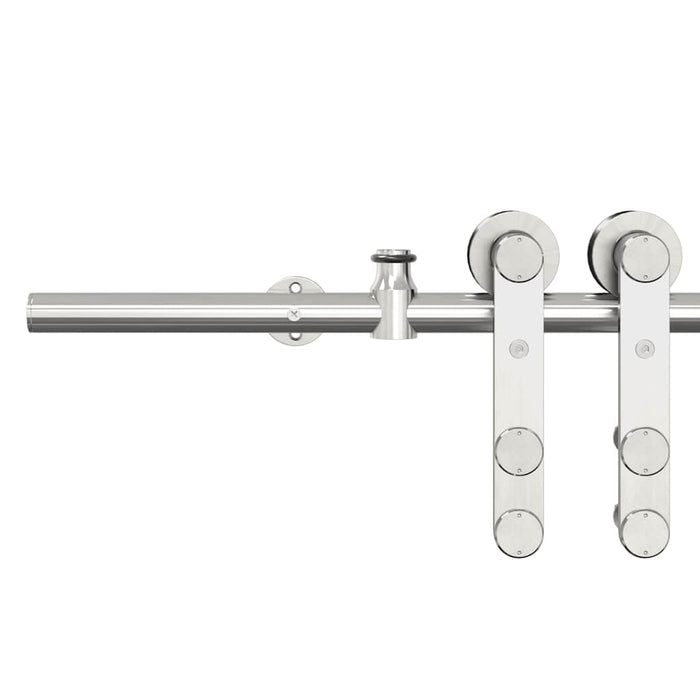 Sliding Door Hardware Kit 183 cm Stainless Steel Silver