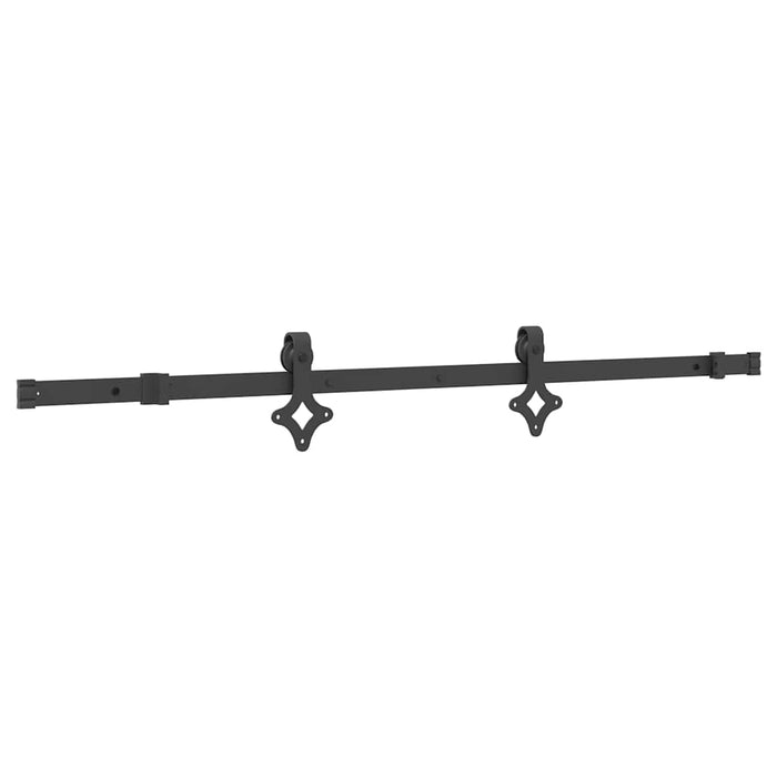 Sliding Door Hardware Kit 152.5 cm Steel Black