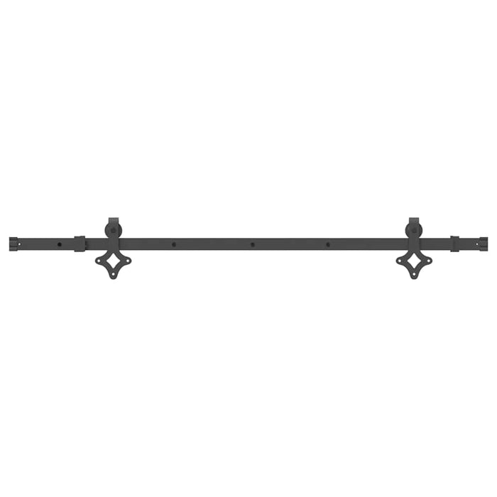 Sliding Door Hardware Kit 152.5 cm Steel Black