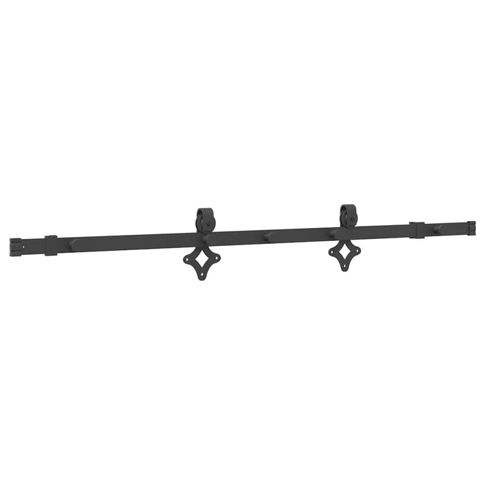 Sliding Door Hardware Kit 152.5 cm Steel Black