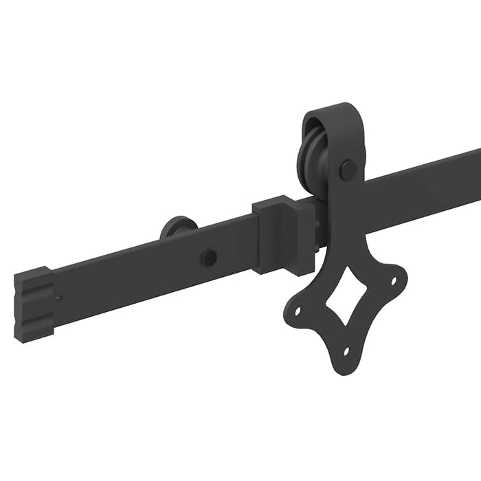 Sliding Door Hardware Kit 152.5 cm Steel Black