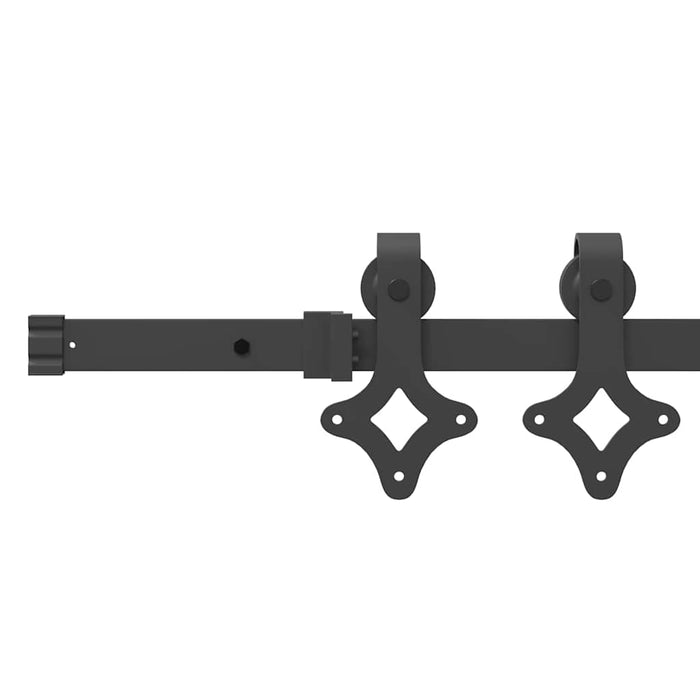 Sliding Door Hardware Kit 152.5 cm Steel Black