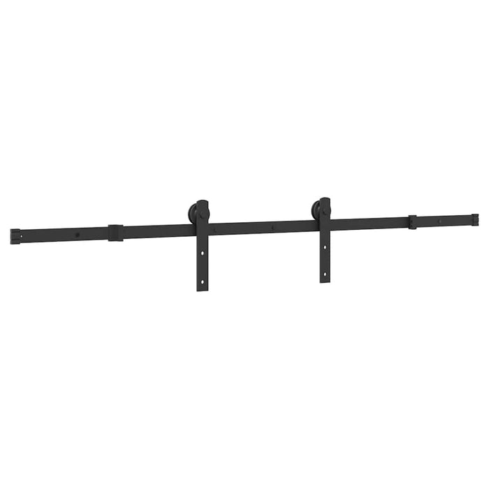 Sliding Door Hardware Kit 183 cm Steel Black