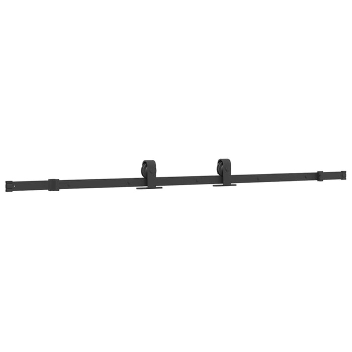 Sliding Door Hardware Kit 183 cm Steel Black