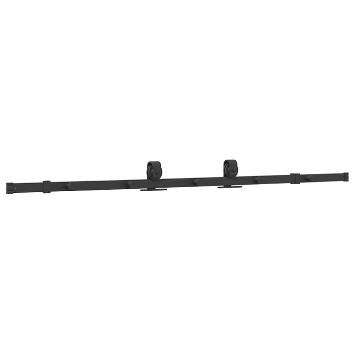 Sliding Door Hardware Kit 183 cm Steel Black