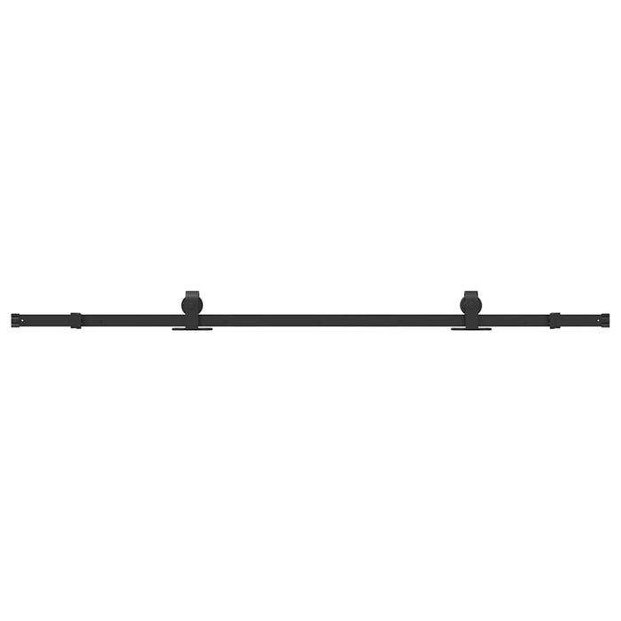 Sliding Door Hardware Kit 200 cm Steel Black