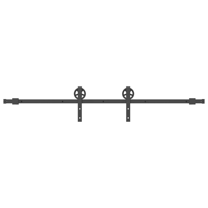 Sliding Door Hardware Kit 200 cm Steel Black