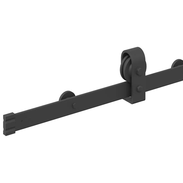 Sliding Door Hardware Kit 183 cm Steel Black