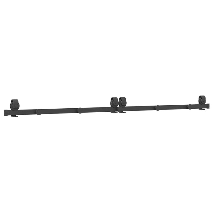 Sliding Door Hardware Kit 200 cm Steel Black