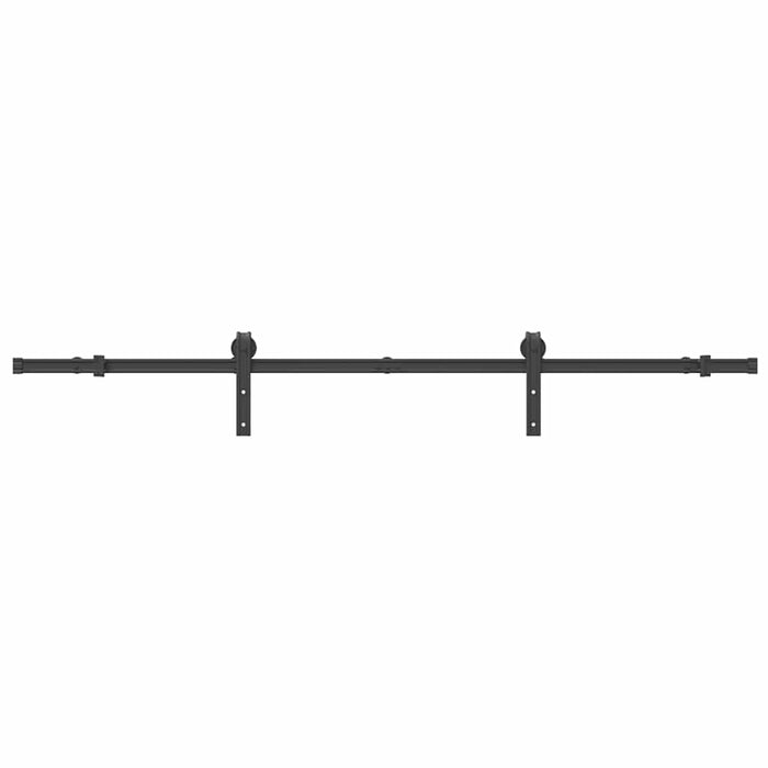 Sliding Door Hardware Kit 200 cm Steel Black