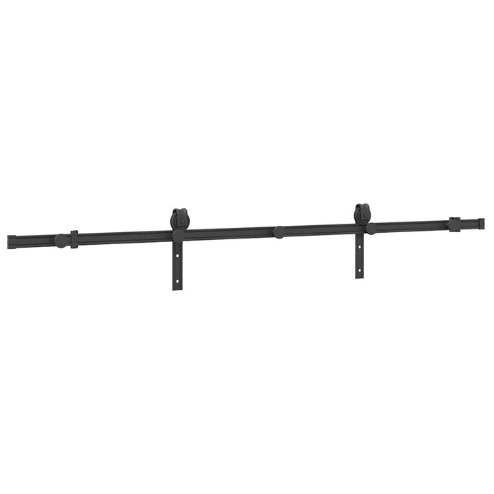 Sliding Door Hardware Kit 200 cm Steel Black