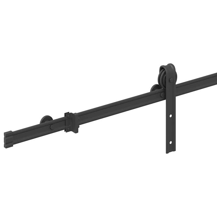 Sliding Door Hardware Kit 200 cm Steel Black