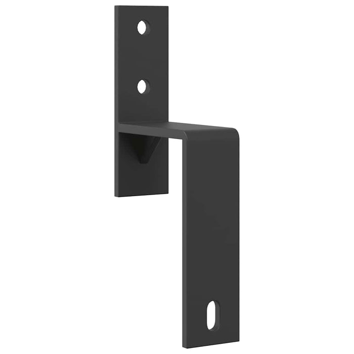 Barn Door Bypass Brackets 5 pcs for Flat Rails Carbon Steel