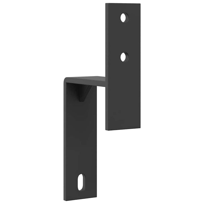 Barn Door Bypass Brackets 5 pcs for Flat Rails Carbon Steel