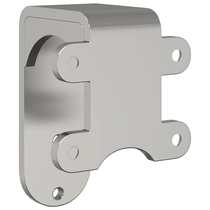 Barn Door Bypass Brackets 4 pcs for Round Rails Stainless Steel