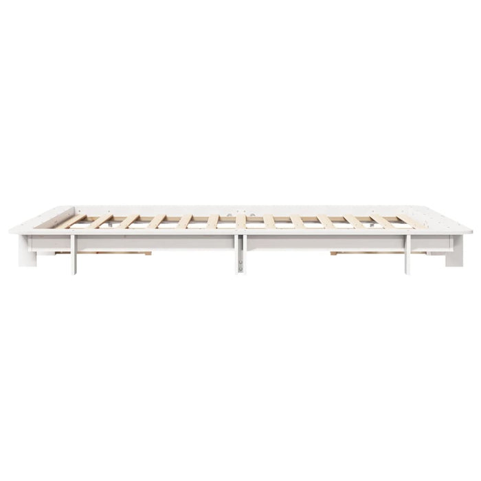 Bed Frame without Mattress White 140x200 cm Solid Wood Pine