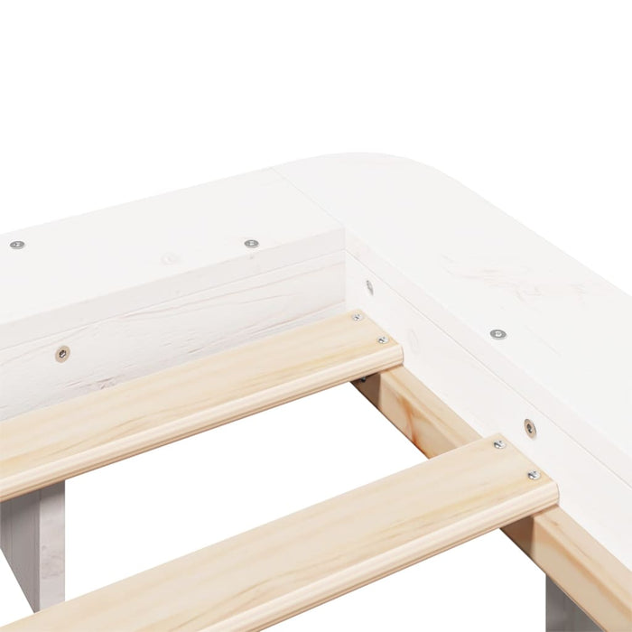 Bed Frame without Mattress White 140x200 cm Solid Wood Pine