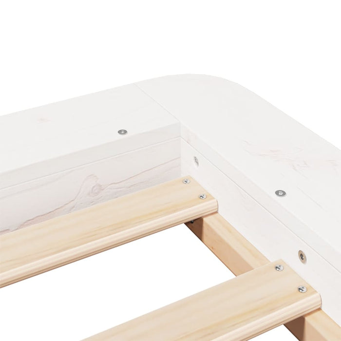 Bed Frame without Mattress White 90x190 cm Single Solid Wood Pine