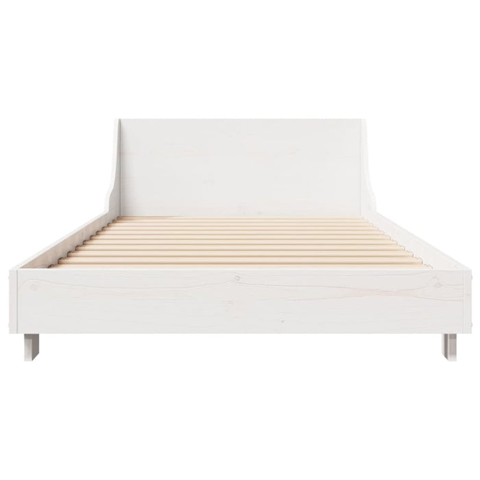 Bed Frame without Mattress White 90x190 cm Single Solid Wood Pine