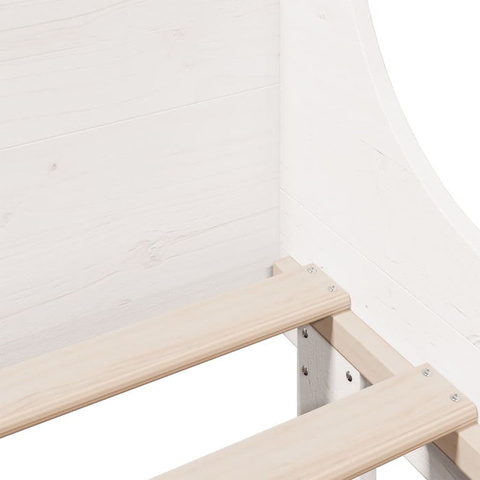 Bed Frame without Mattress White 90x190 cm Single Solid Wood Pine