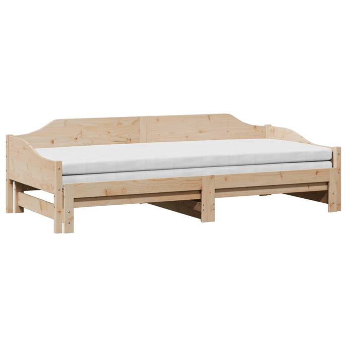 Daybed with Trundle without Mattress 80x200 cm Solid Wood