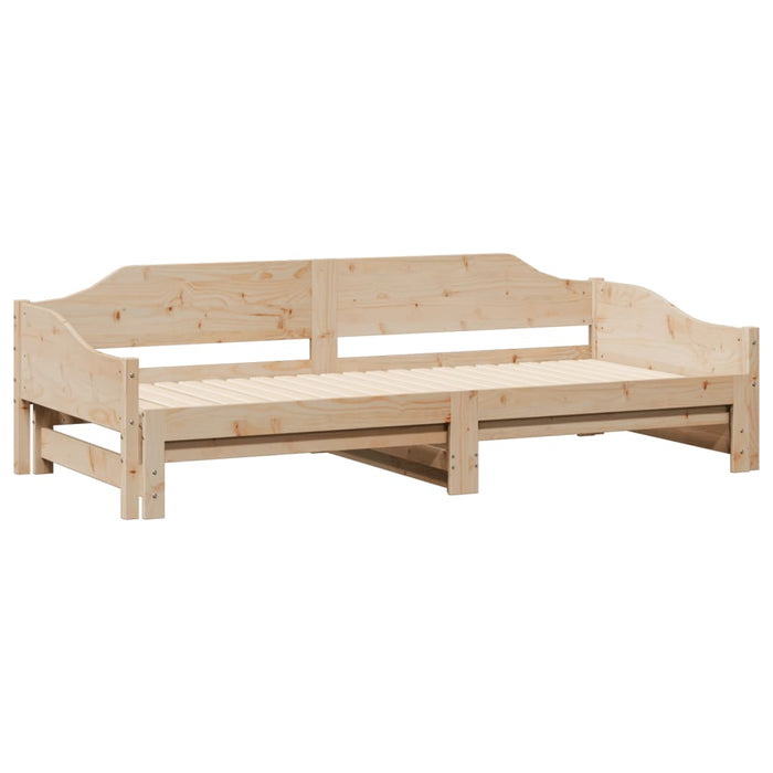 Daybed with Trundle without Mattress 80x200 cm Solid Wood