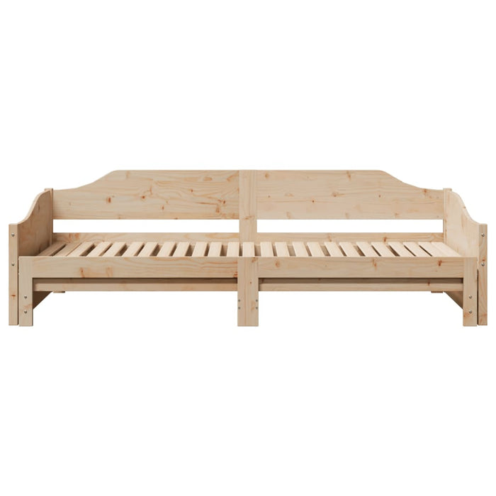 Daybed with Trundle without Mattress 80x200 cm Solid Wood