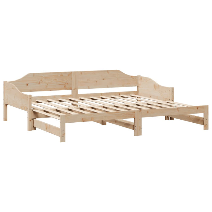 Daybed with Trundle without Mattress 80x200 cm Solid Wood