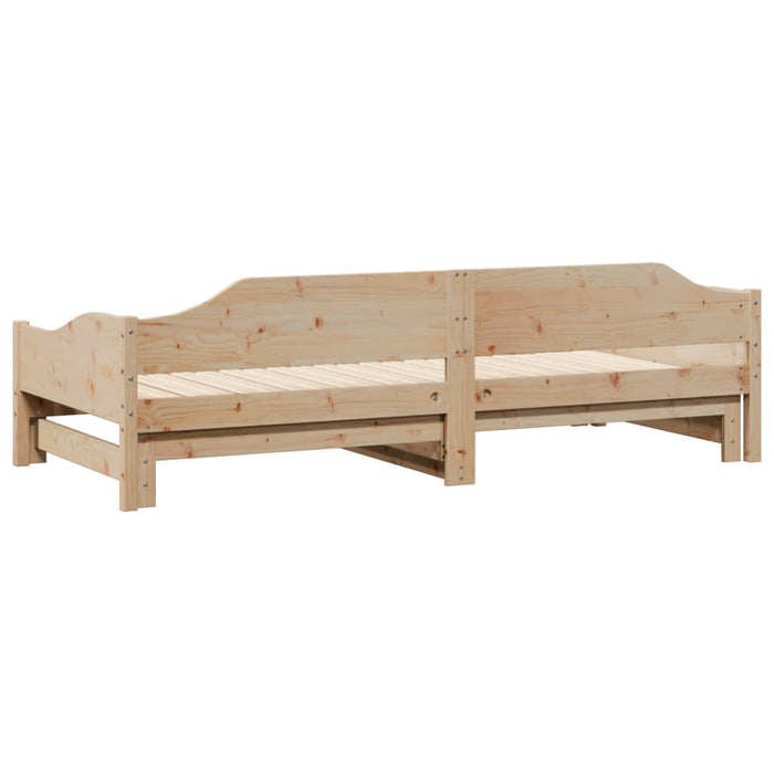 Daybed with Trundle without Mattress 80x200 cm Solid Wood