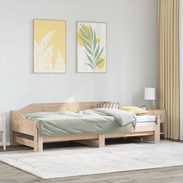 Daybed with Trundle without Mattress 80x200 cm Solid Wood