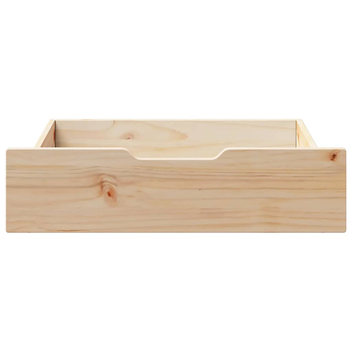 Under-Bed Drawers with Wheels 2 pcs 75x55x17 cm Solid Wood Pine