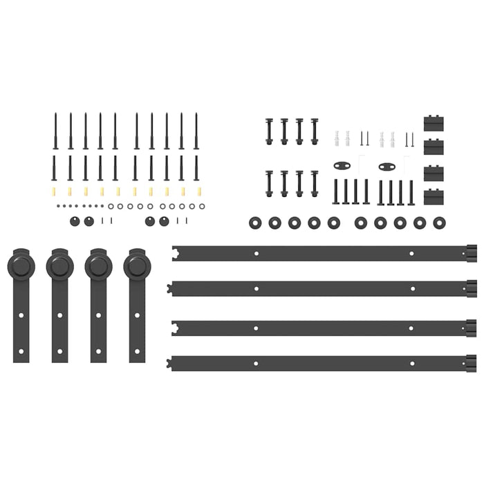 Sliding Door Hardware Kit 152,5 cm Steel Black