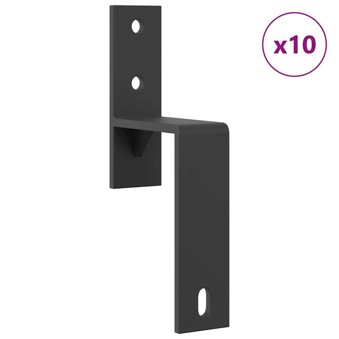 Sliding Door Hardware Kit 400 cm Steel Black