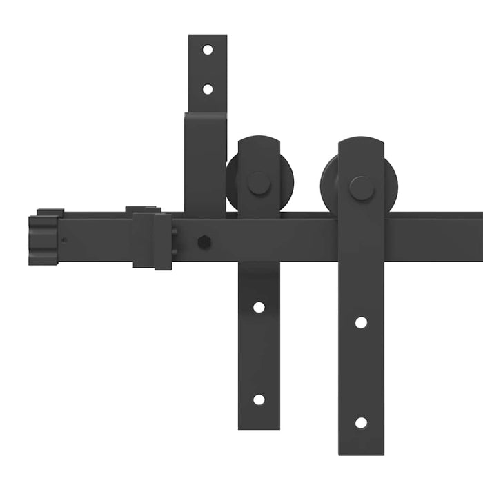 Sliding Door Hardware Kit 427 cm Steel Black