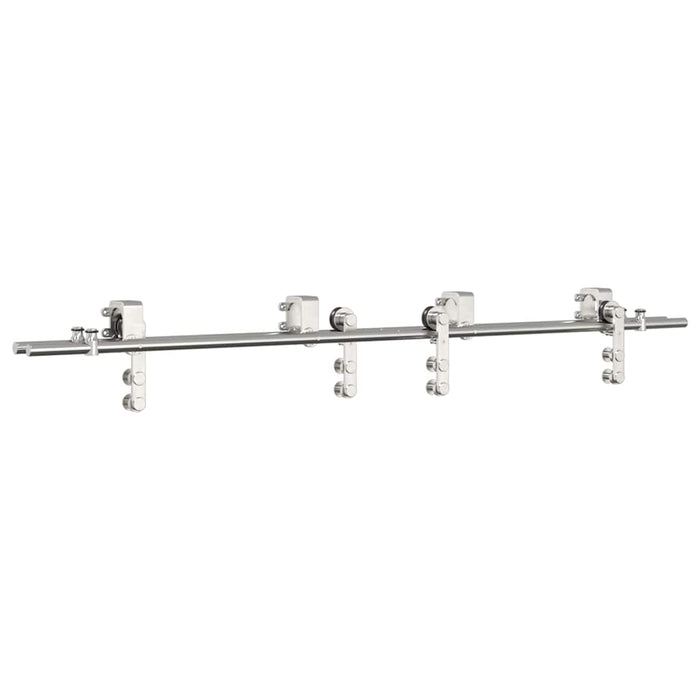 Sliding Door Hardware Kit 183 cm Stainless Steel Silver