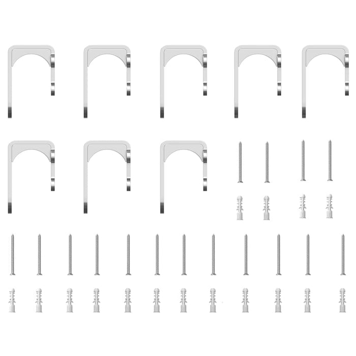 Sliding Door Hardware Kit 366 cm Stainless Steel Silver