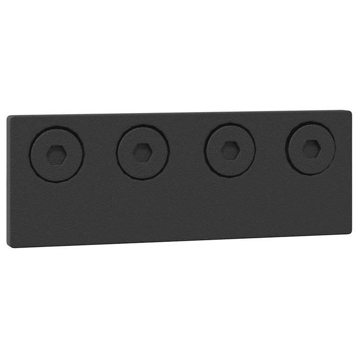 Sliding Door Hardware Kit 366 cm Steel Black