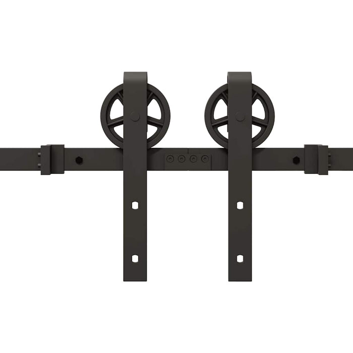 Sliding Door Hardware Kit 400 cm Steel Black