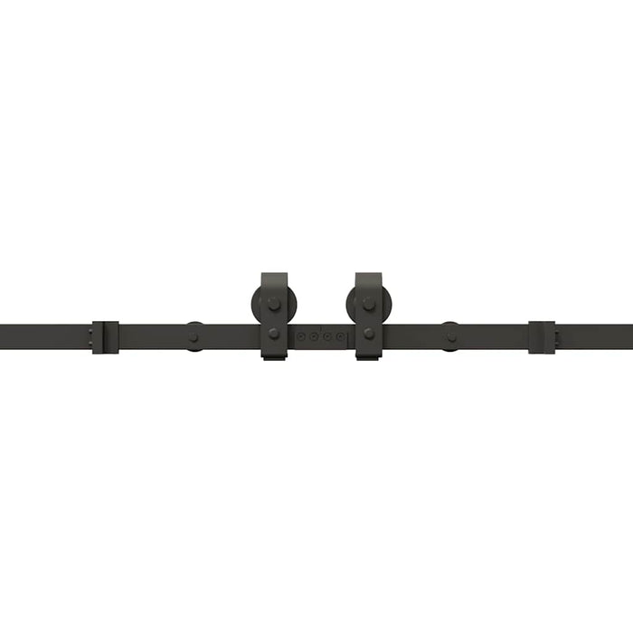 Sliding Door Hardware Kit 366 cm Steel Black