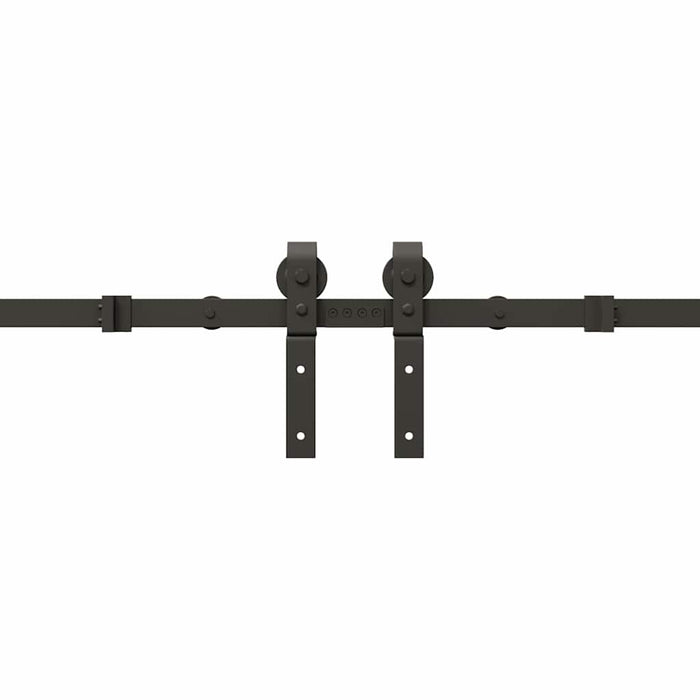 Sliding Door Hardware Kit 366 cm Steel Black