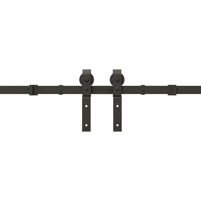 Sliding Door Hardware Kit 400 cm Steel Black