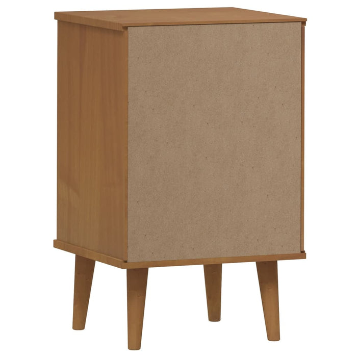 Bedside Cabinet MOLDE Brown 40x35x65 cm Solid Wood Pine