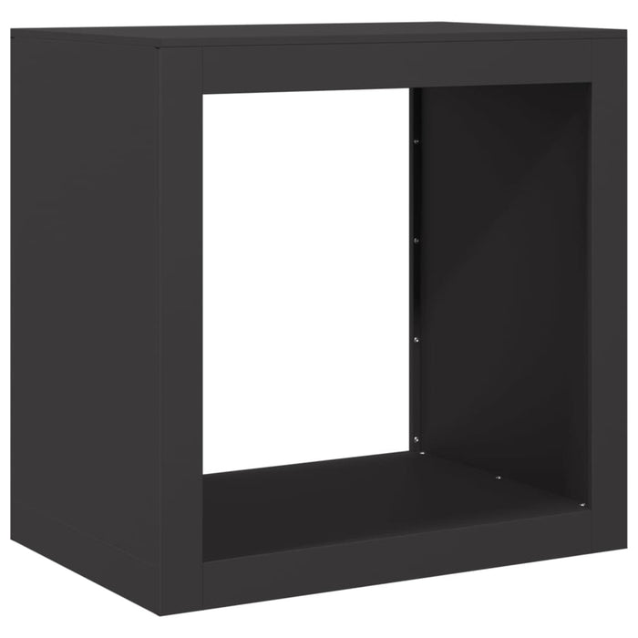 Raft pentru Lemn Negru 60x40x60 cm Otel