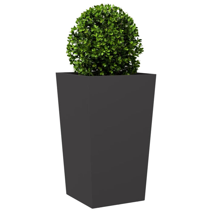 Jardiniere De Gradina Negru 2 buc 45x45x75 cm Otel